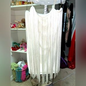 Forever 21 White dress with white and crystals strings